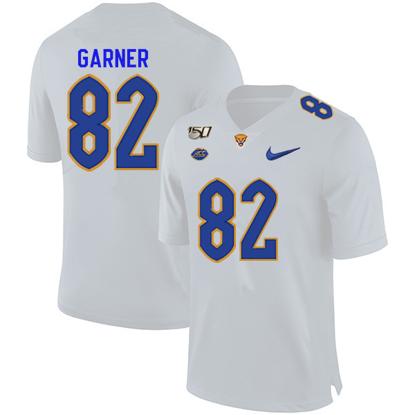 2019 Men #82 Manasseh Garner Pitt Panthers College Football Jerseys Sale-White